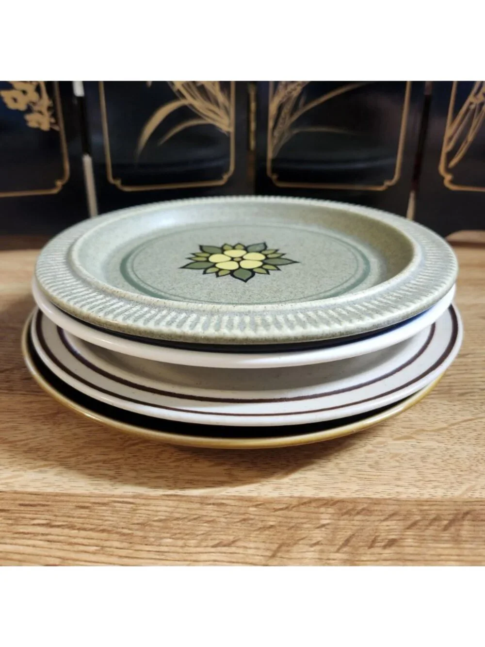 Mismatched Stoneware Plates 7-8